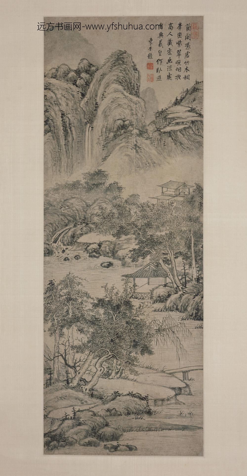 项奎_烟峦晚翠图轴