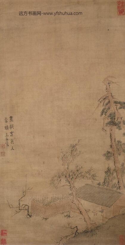 高翔 《尽驱春色入豪端图》轴 绫本设色 纵 74cm 横 37.jpg