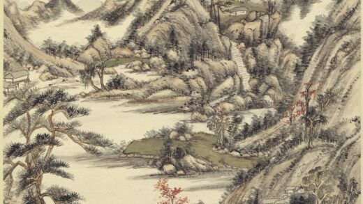 魏皋 摹麓台富春山图轴.jpg