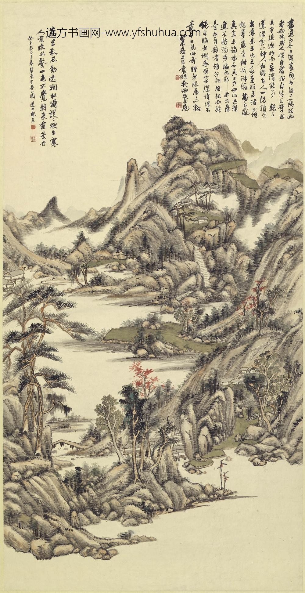 魏皋_摹麓台富春山图轴