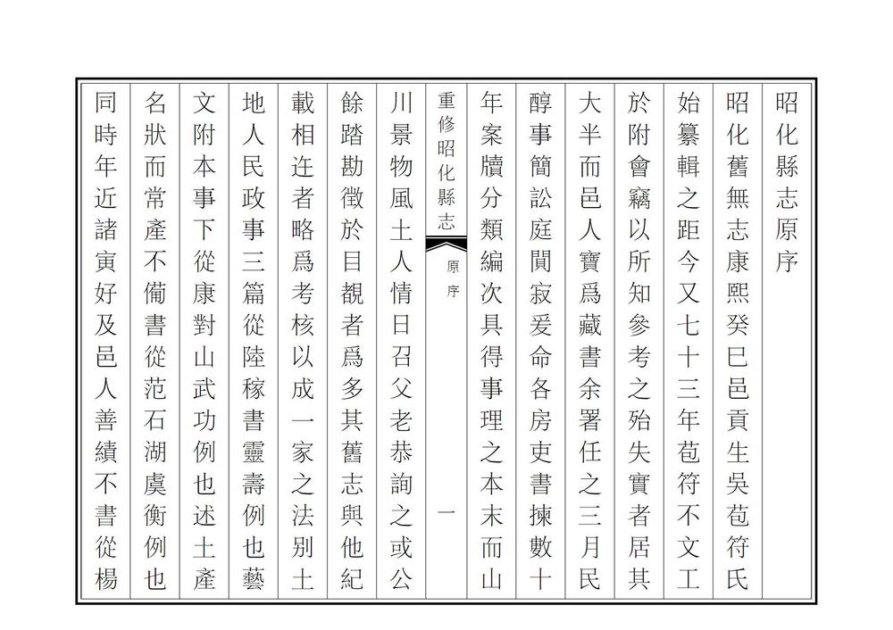 _重修昭化县志_