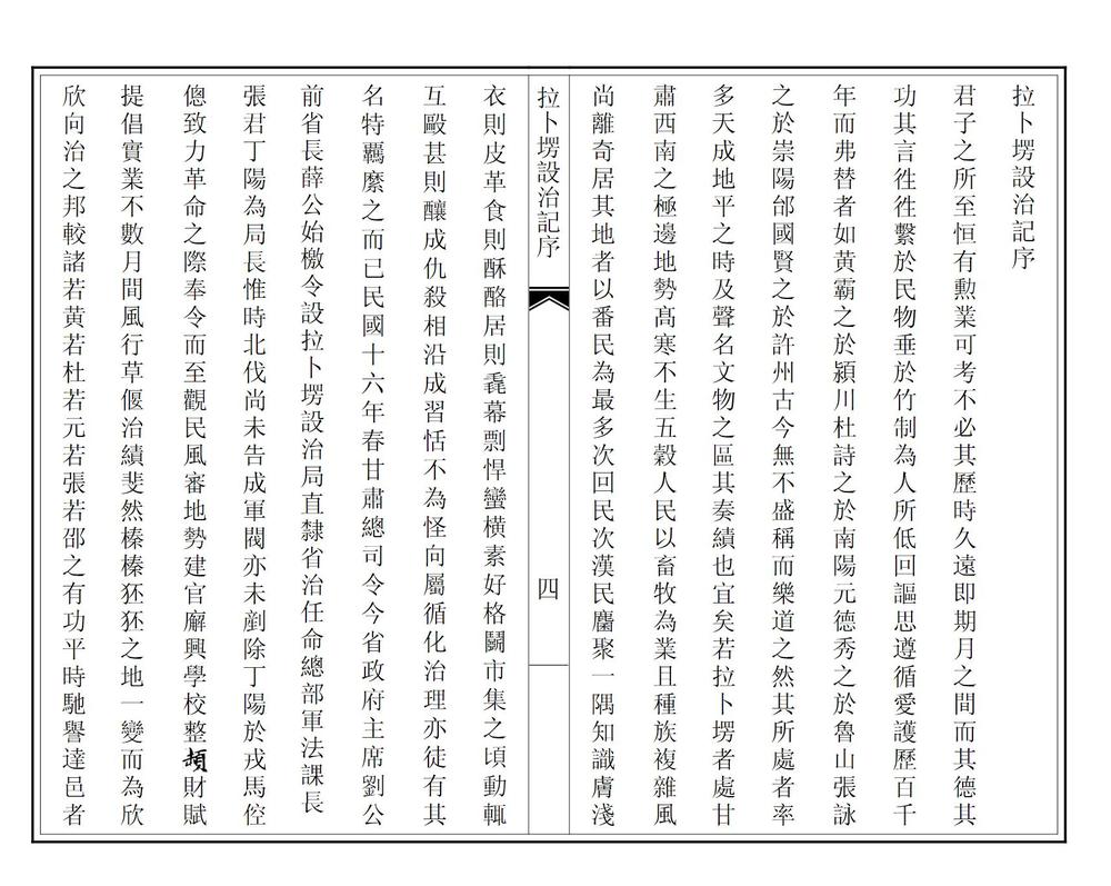 _拉卜塄设治记_