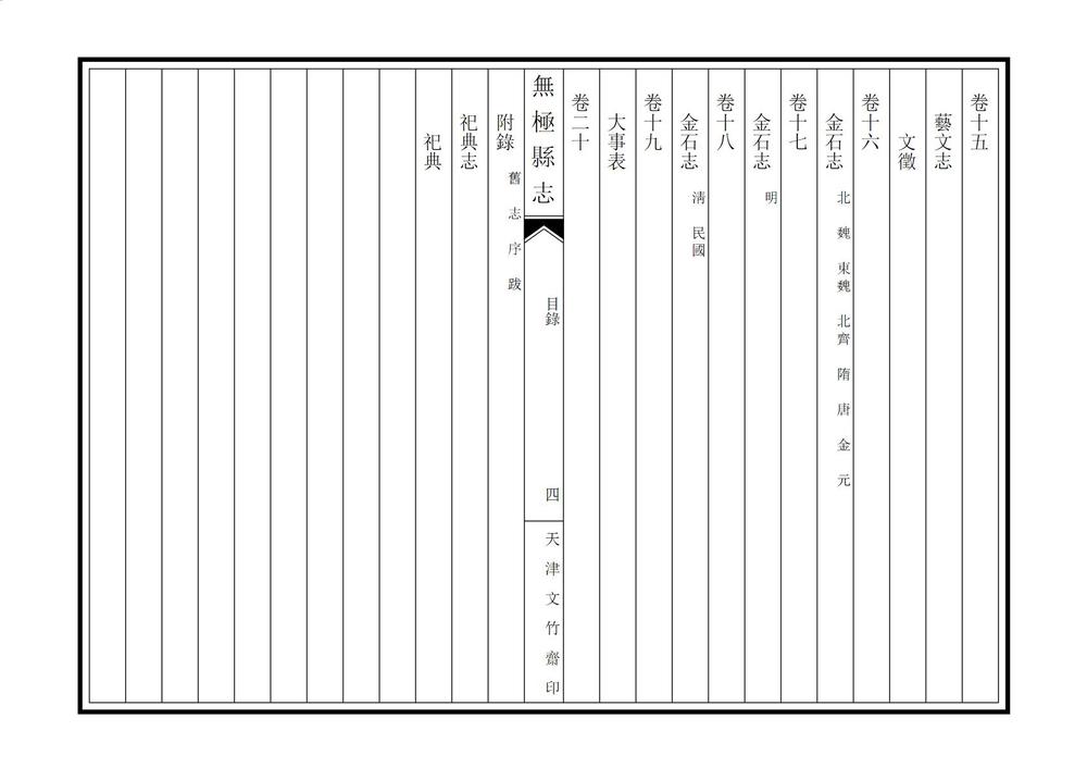 _重修无极县志_