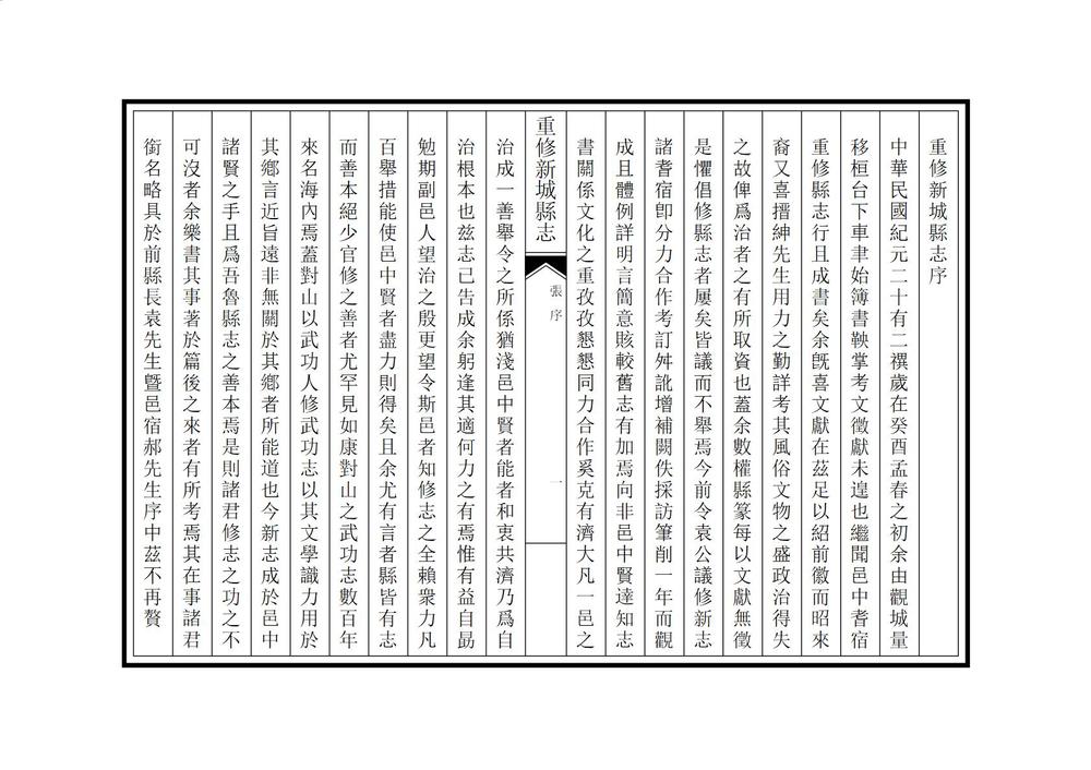 _重修新城县志_