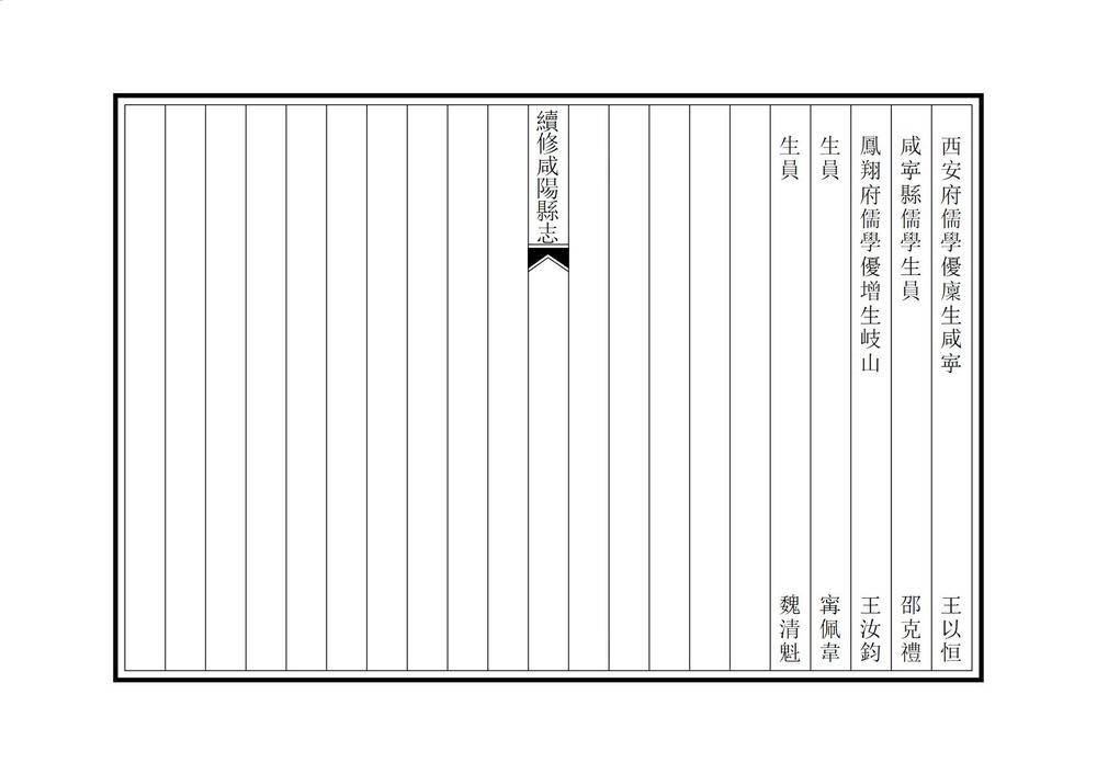 _续修咸阳县志_