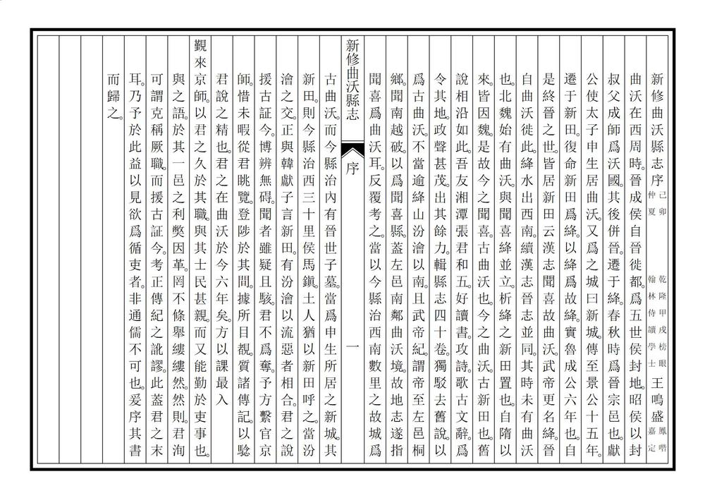 _新修曲沃县志_