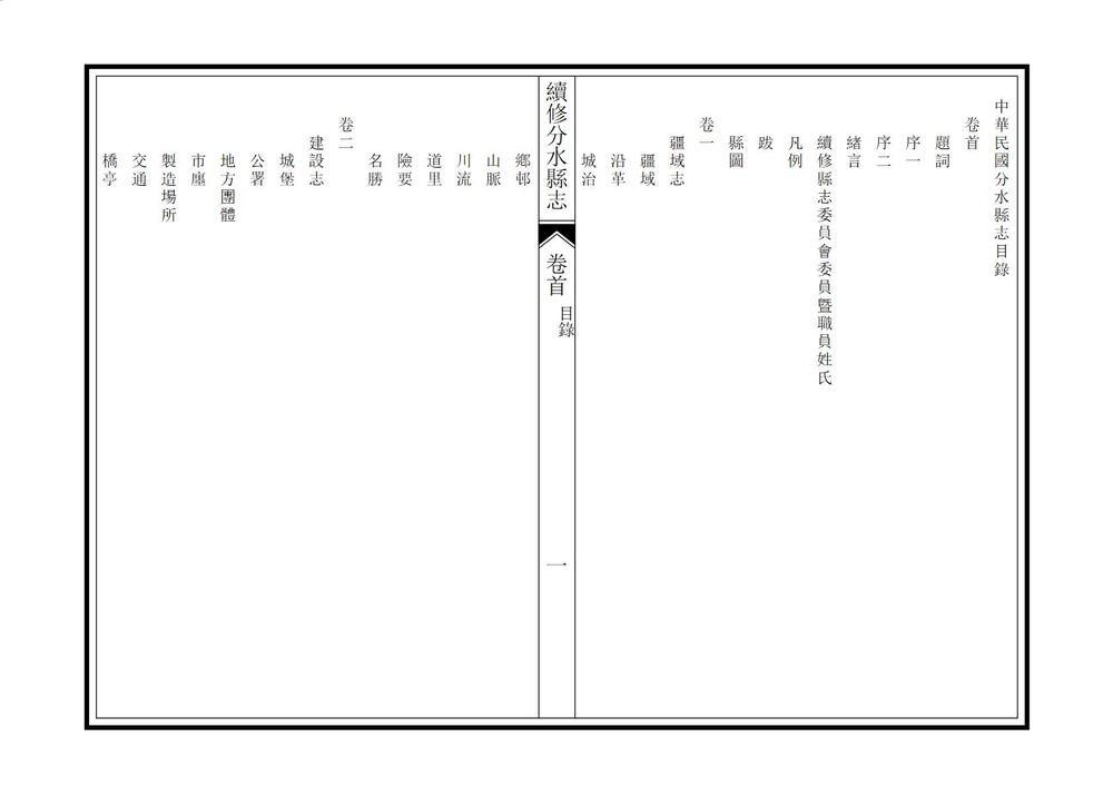 _民国分水县志_