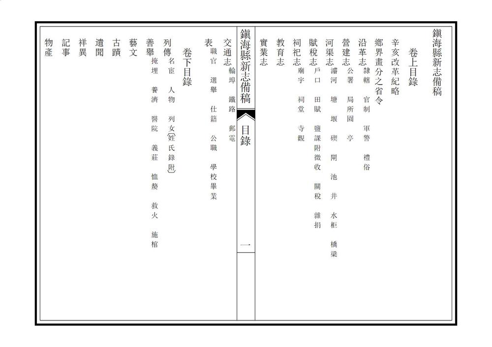 _镇海县新志备稿_