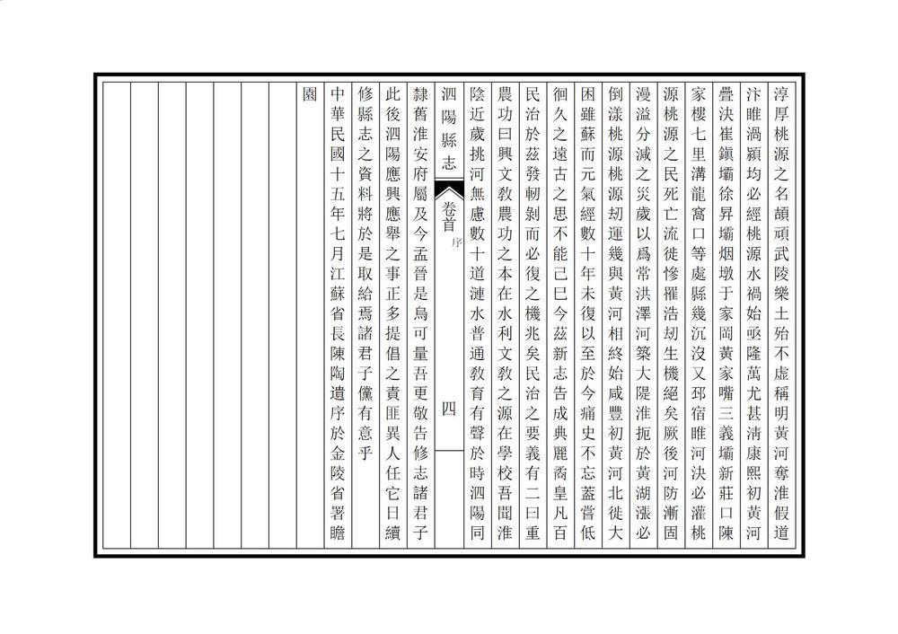 _民国第一次修泗阳县志_