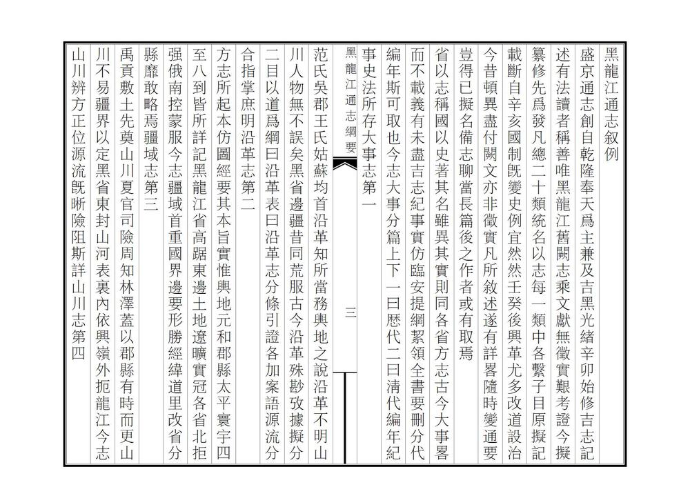 _黑龙江通志纲要_