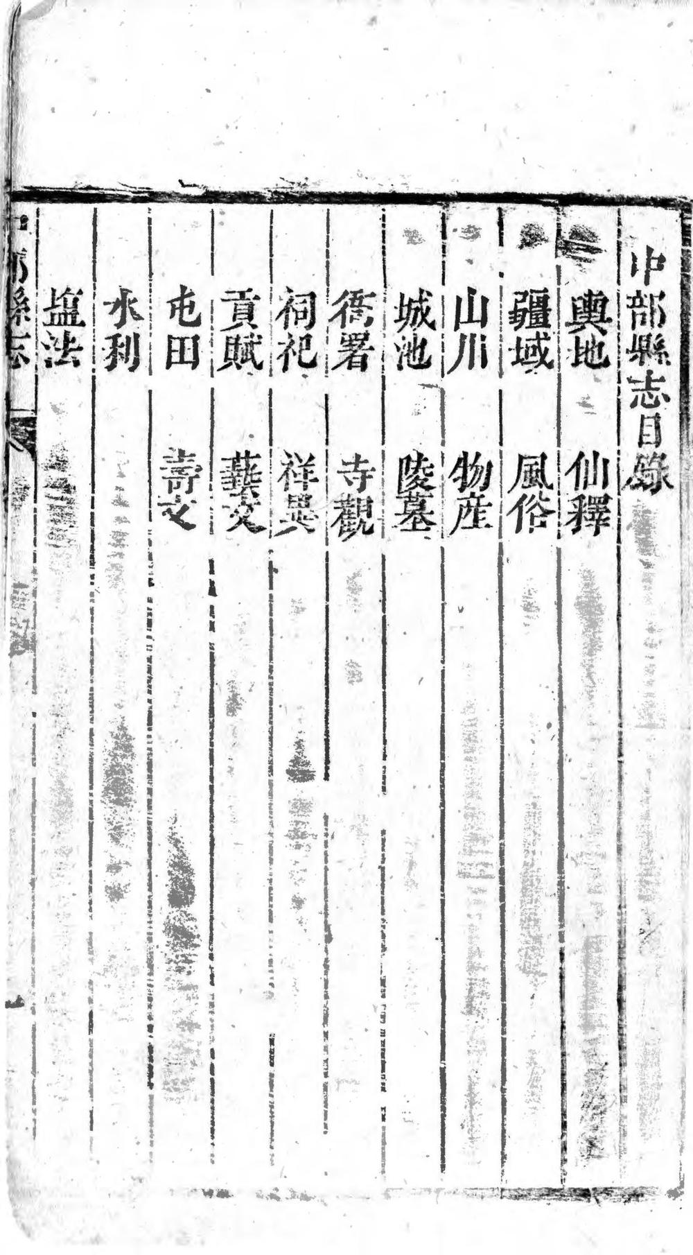 _中部县志（共上下两卷）_