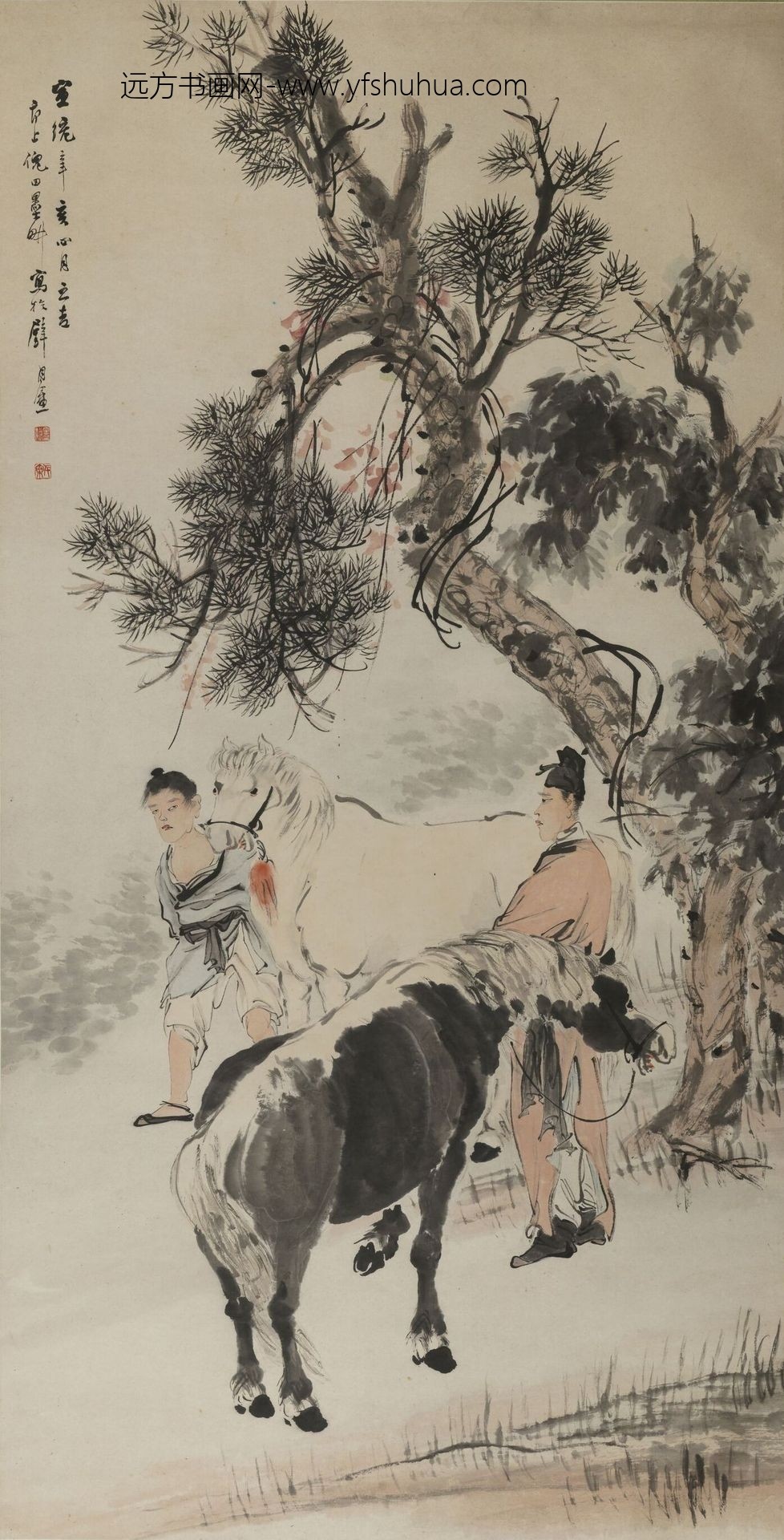 倪田（倪墨耕）_松树人物轴