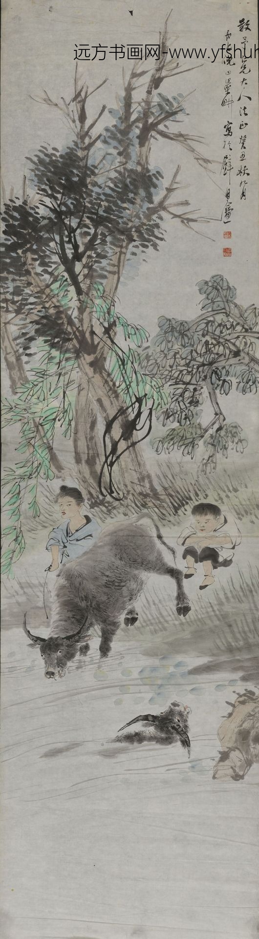 倪田（倪墨耕）_设色人物轴