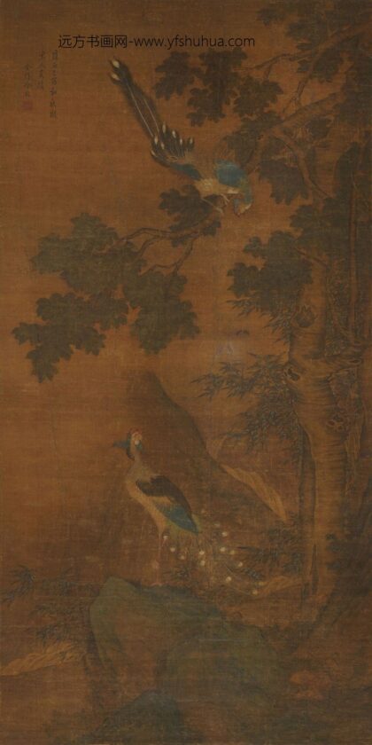 冷枚 孔雀轴.jpg