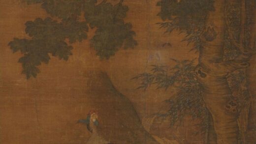 冷枚 孔雀轴.jpg