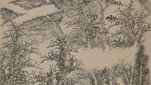 吴徵（吴待秋） 墨色山水轴.jpg