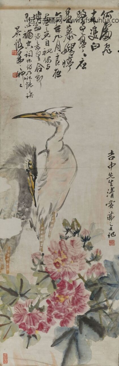 吴茀之 花鸟条幅.jpg