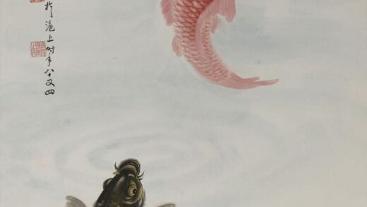 吴青霞 双鲤图轴.jpg