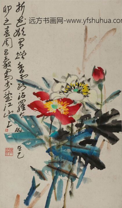 周昌谷 花卉轴.jpg