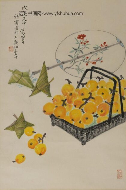 周炼霞 花卉轴.jpg