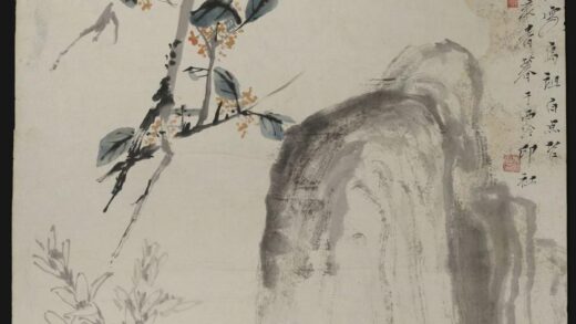 唐云 朱屺瞻江寒汀等合作花鸟轴.jpg