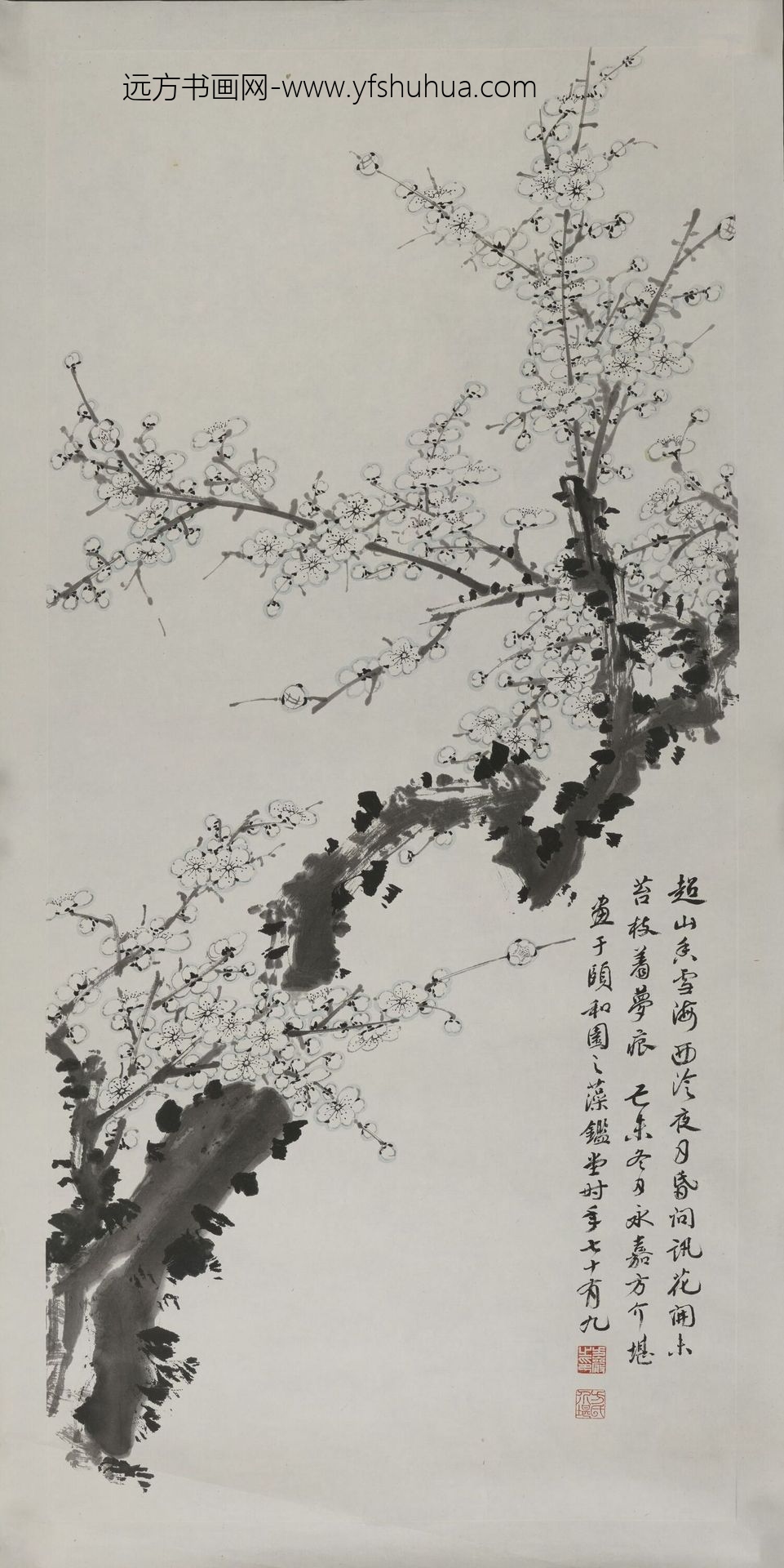 方介堪_白梅图轴