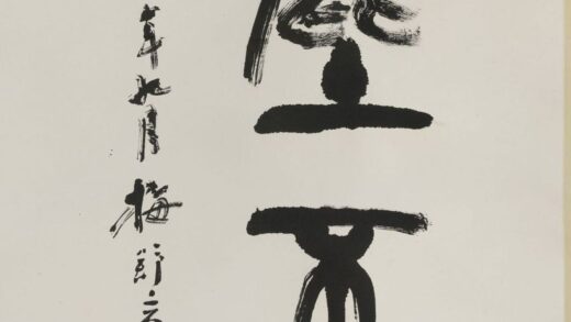 梅舒适郎 篆书一尘不染轴.jpg