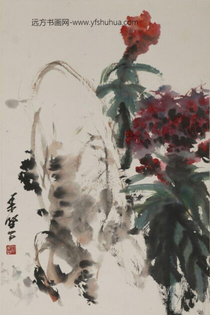 沈柔坚 花卉图轴.jpg