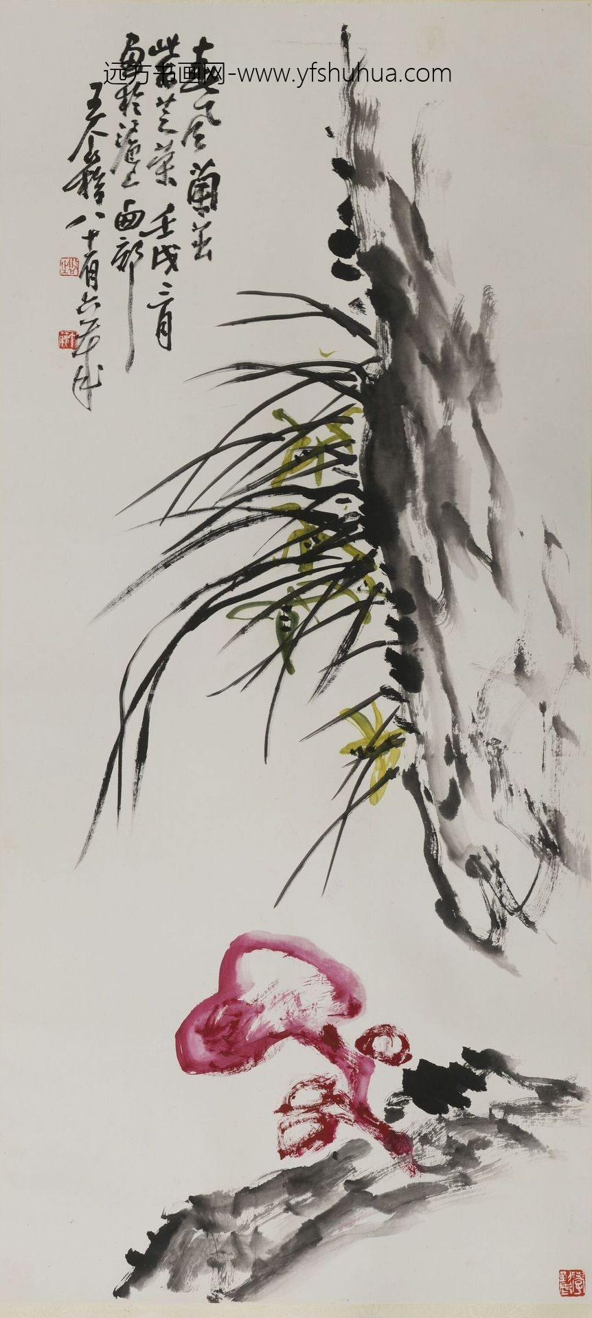 王个簃_花卉轴-