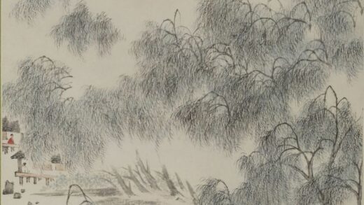 申石伽 设色山水轴.jpg