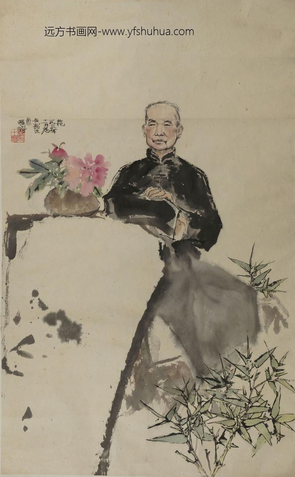 程十发_吴昌硕造像轴