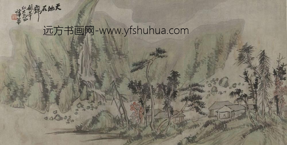 蒲华_设色山水横幅