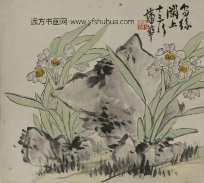 蒲华 设色花卉轴.jpg