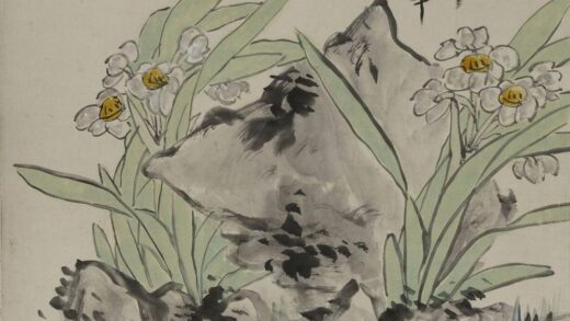 蒲华 设色花卉轴.jpg