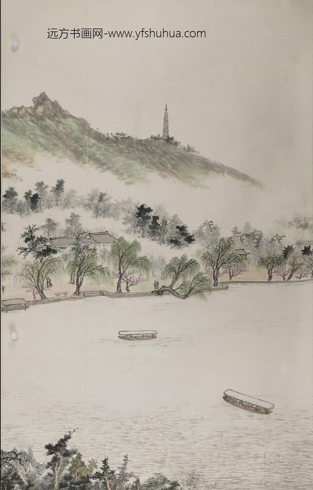 蔡彦才_张宗祥等锦绣湖山图六屏_