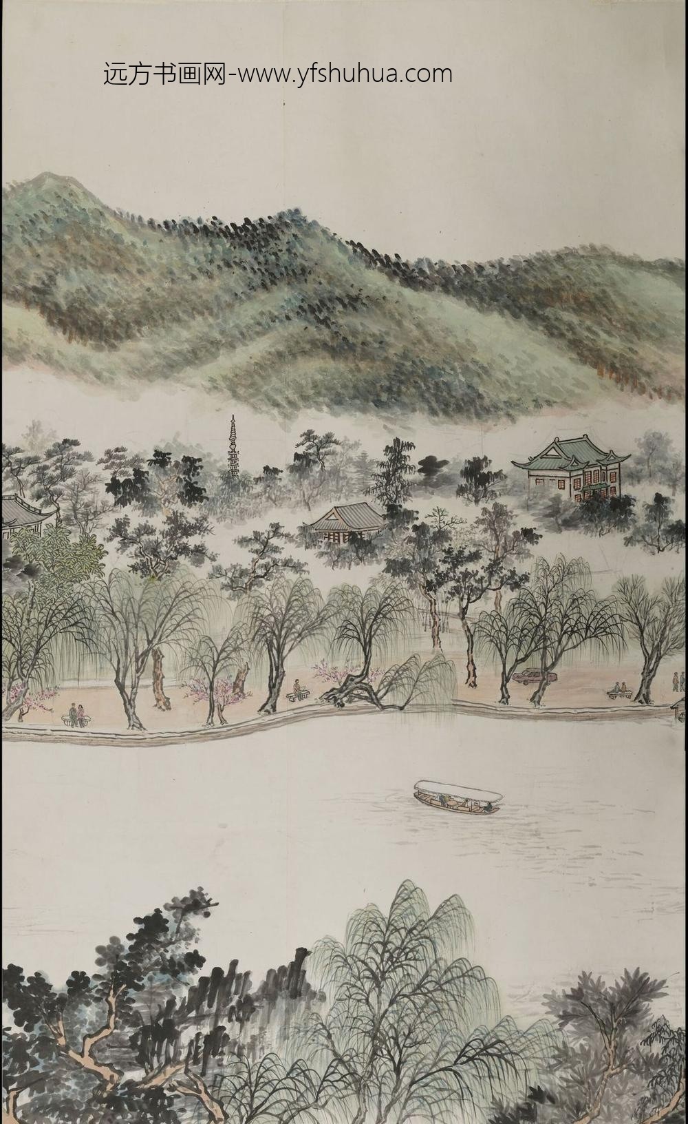 蔡彦才_张宗祥等锦绣湖山图六屏_