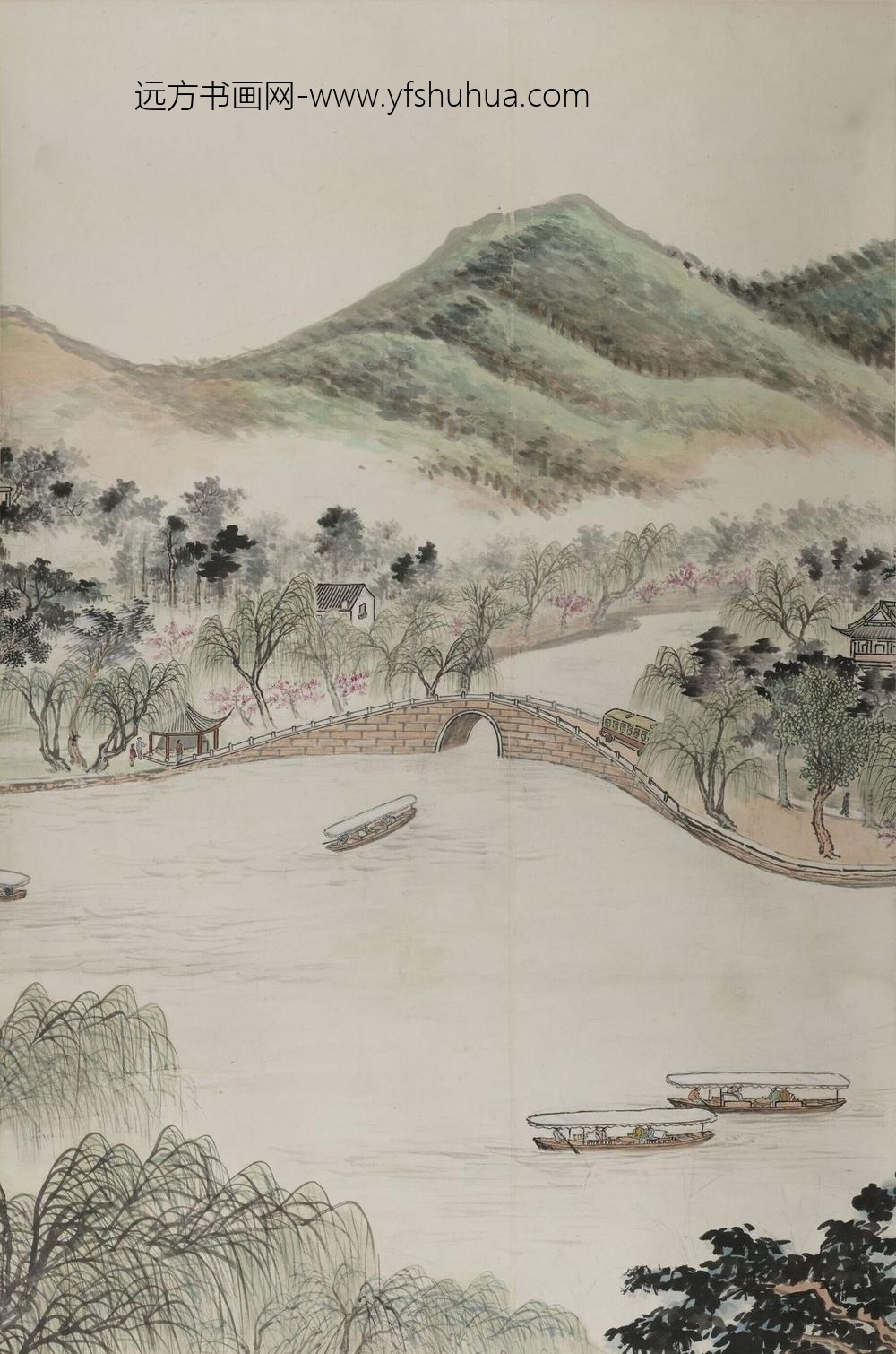 蔡彦才_张宗祥等锦绣湖山图六屏_