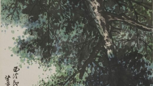 谢稚柳 柏树图轴.jpg