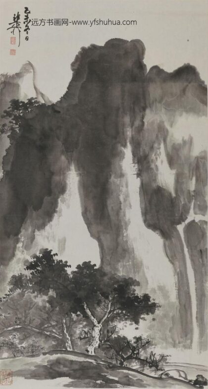 谢稚柳 水墨山水轴.jpg