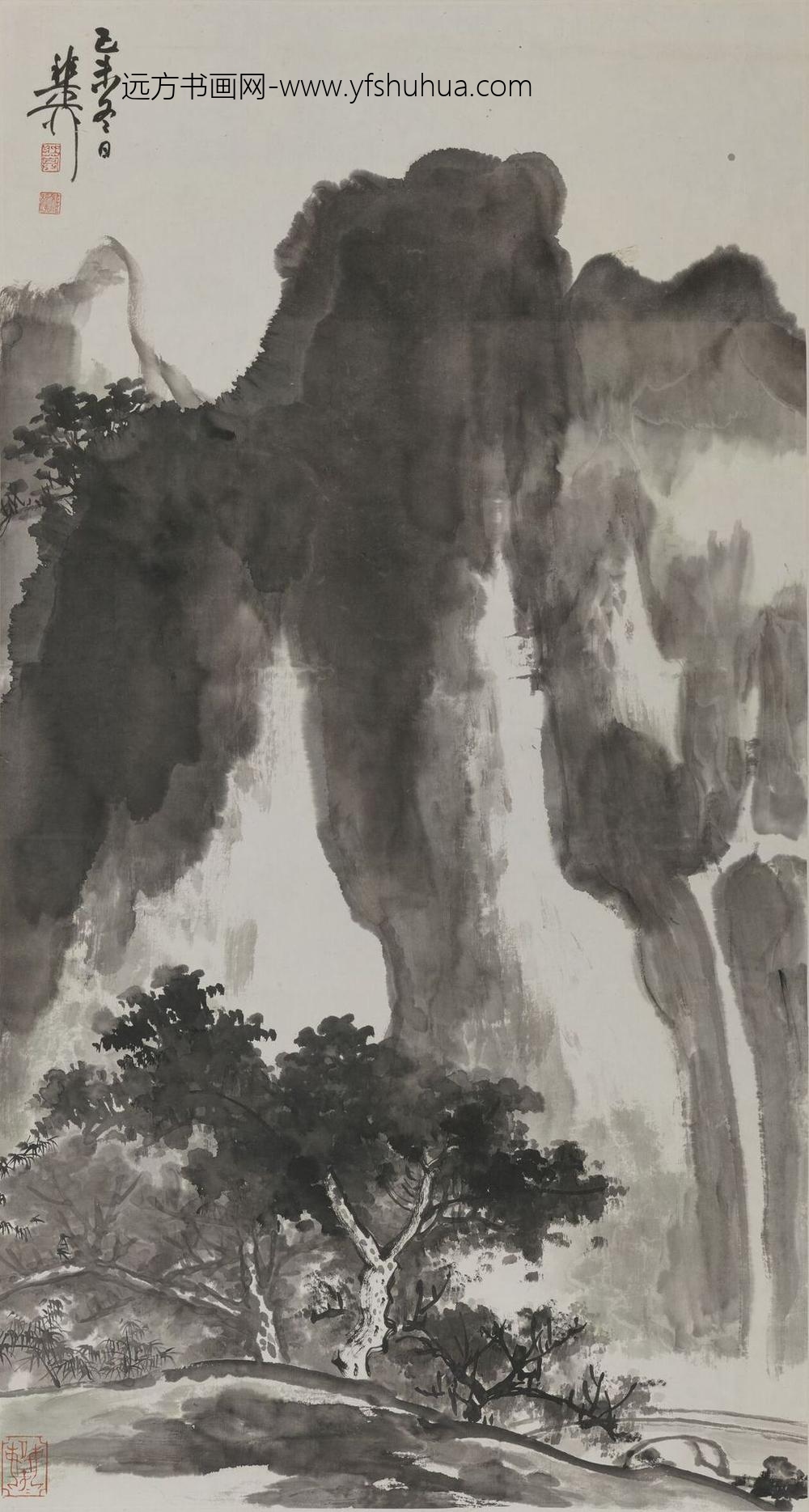 谢稚柳_水墨山水轴