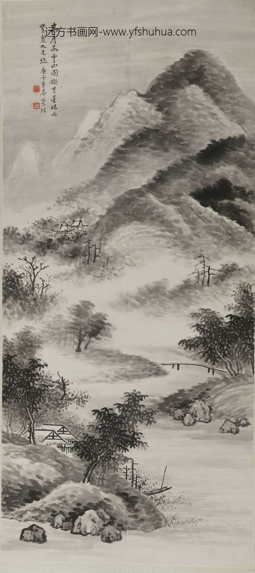 郭兰祥_墨色山水轴