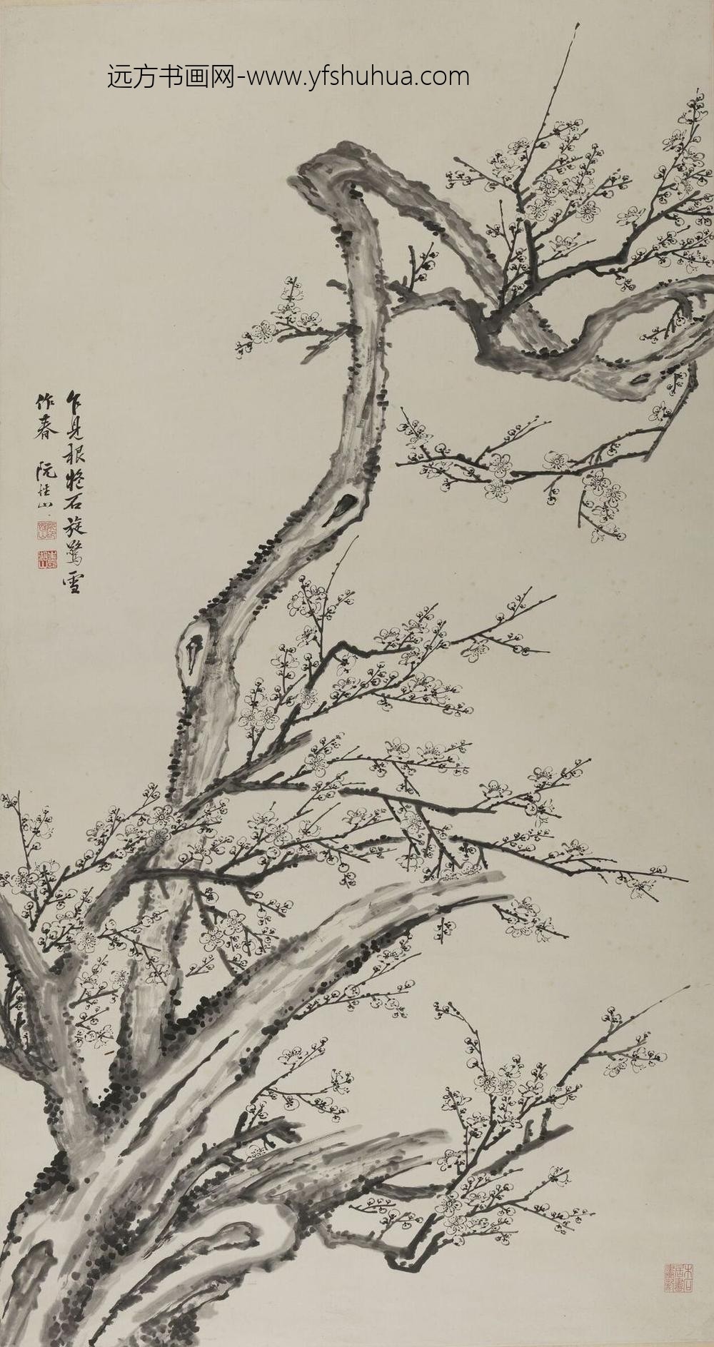 阮性山_墨梅轴-