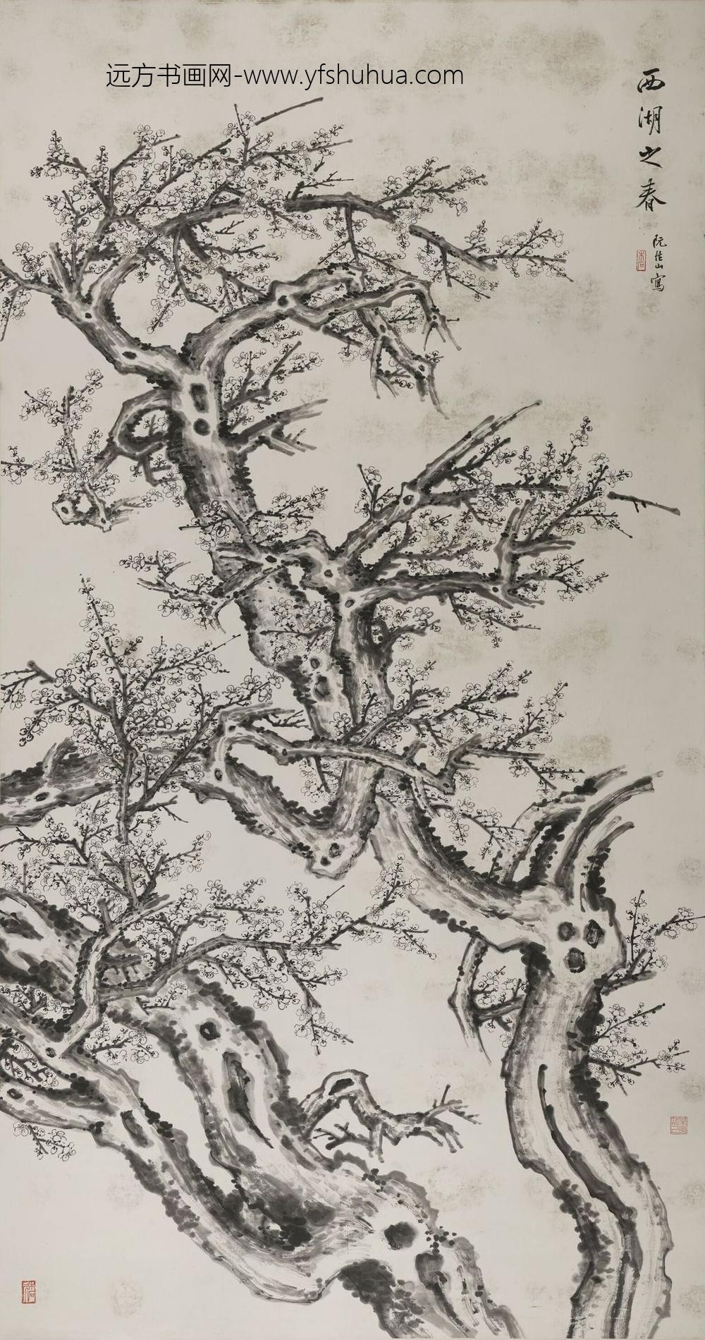 阮性山_西湖之春图轴