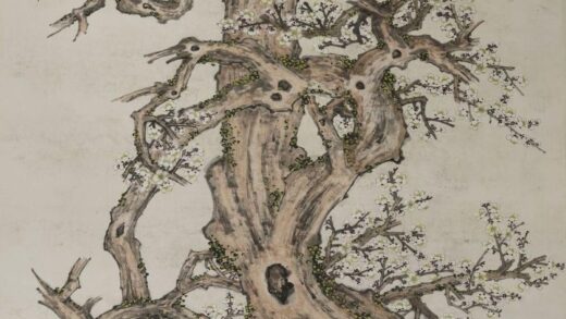 阮性山 设色梅花.jpg