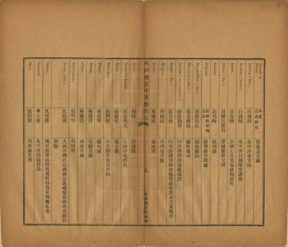 _外国地名中英对照表_