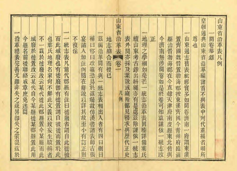 _山东省沿革表_