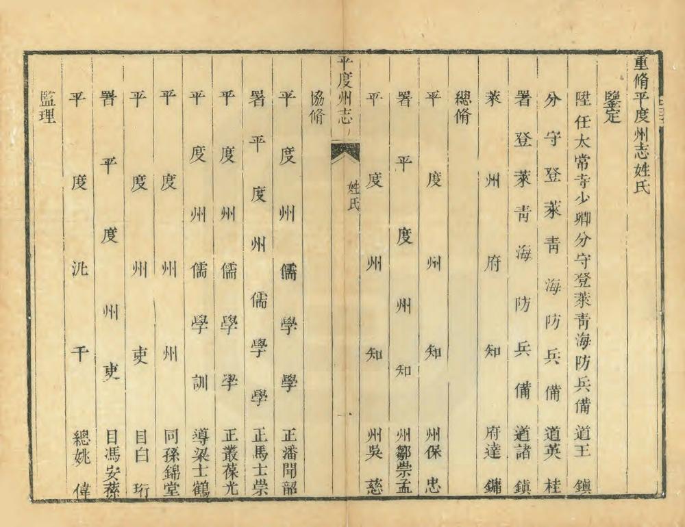 _重修平度州志_