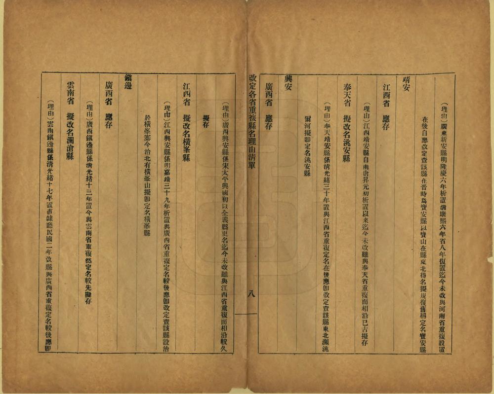 _改定各省重复县名理由清单_