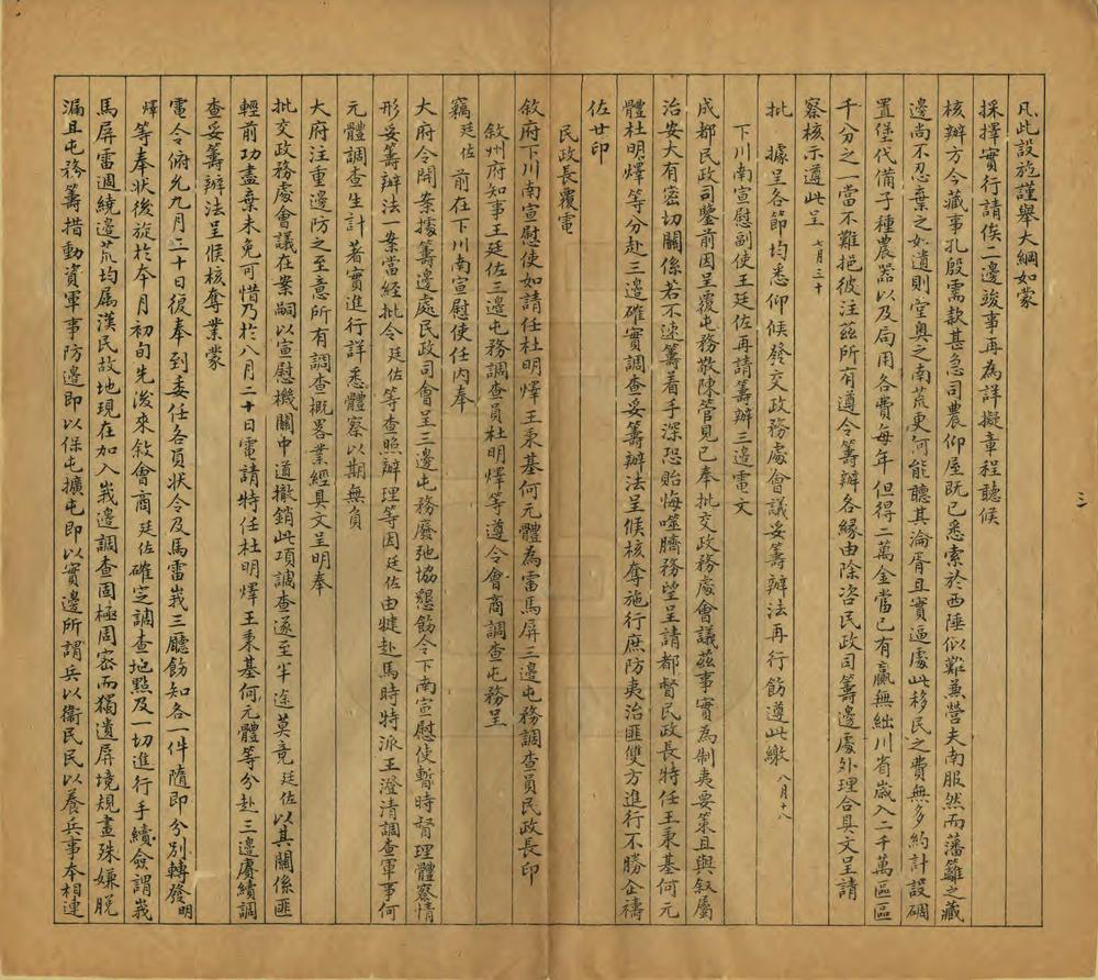 _峨马雷屏边务调查表册_