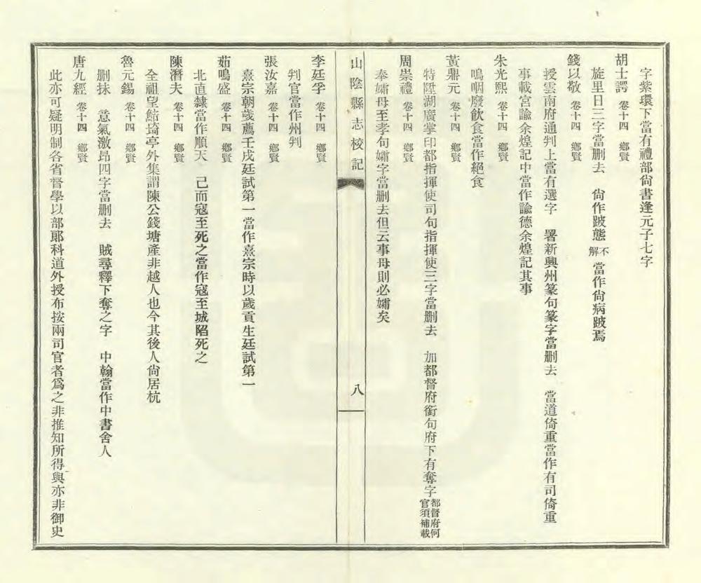 _山阴县志校记_